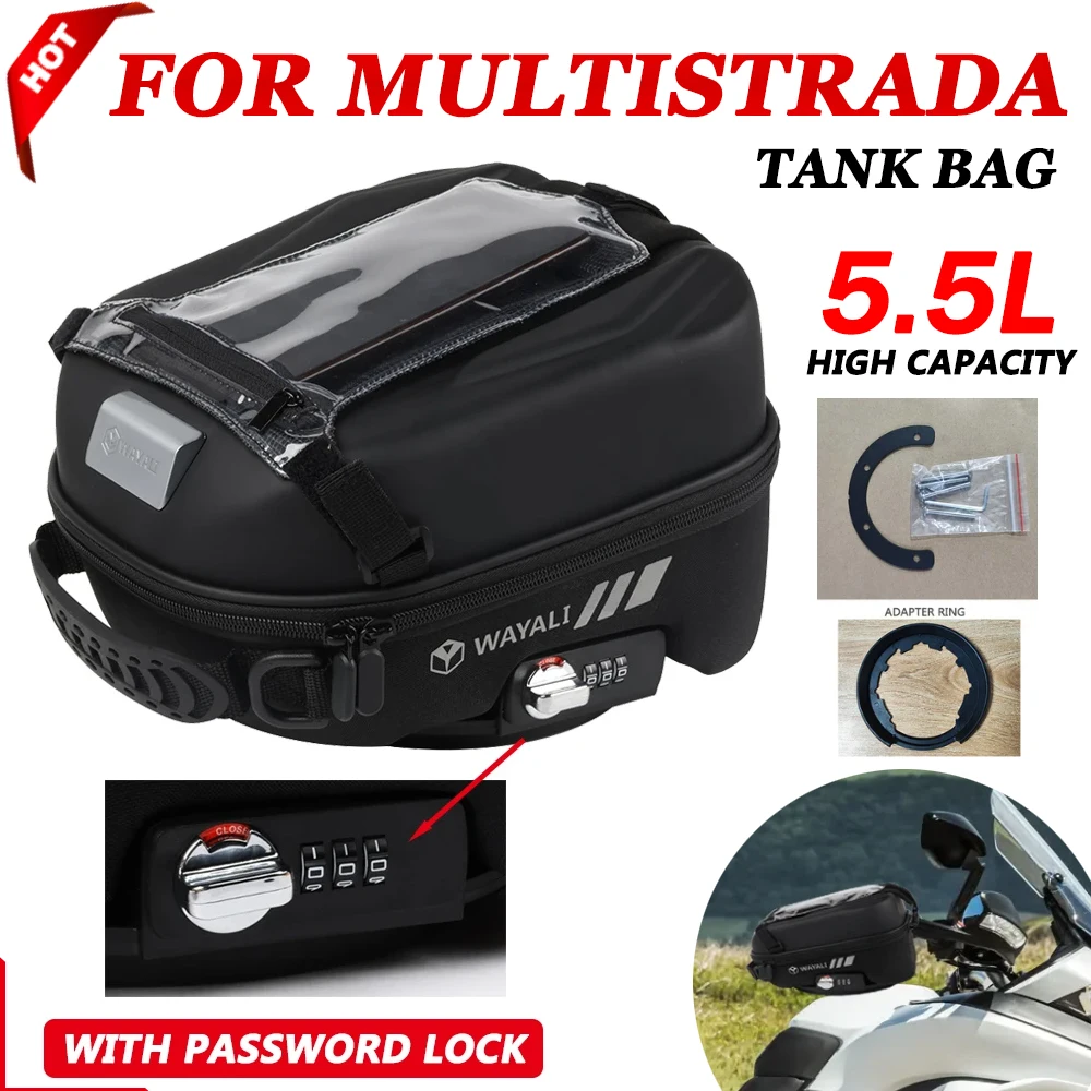 Per Ducati Multistrada 950 950S 1200 Enduro 1200S 1260S 1260 Enduro V2 V4 Borsa Per Serbatoio Moto Borsa Per Pacchetto Di Navigazione