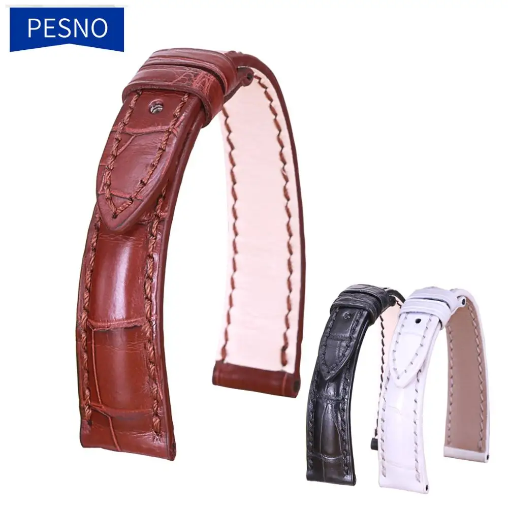 Pesno Adatto Per Blancpain Villeret Donne 6102/6104/6263/3650A Pelle Di Alligatore Cinturini Per Orologi In Vera Pelle Cinturino Per Orologio Da Polso