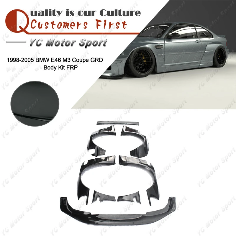 Fibra Di Vetro Pd Style E46 Body Kit E46 Bmw Tuning Fit For 1998-2005 E46 M3 Coupe Gd Pd Style Diffusore A Labbro Anteriore Parafango Spoiler