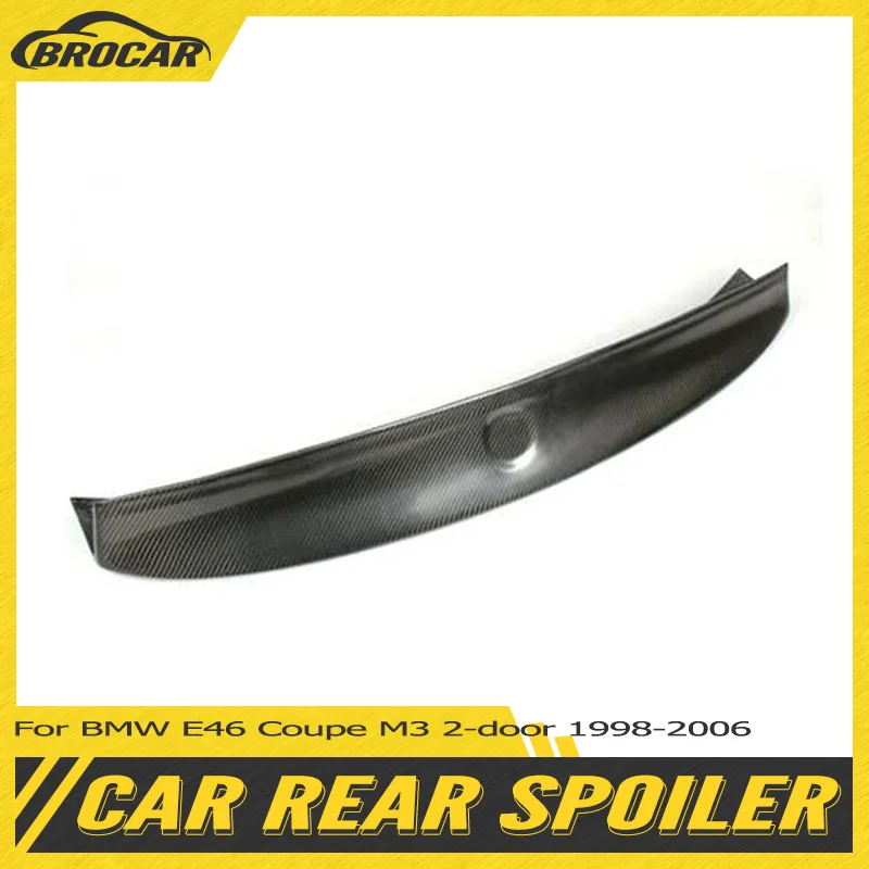 For Bmw E46 Coupe M3 2-Door Sedan 1998-2006 Frp/ Real Carbon Fiber Spoiler E46 4-Door Sedan Glossy Black Trunk Lip
