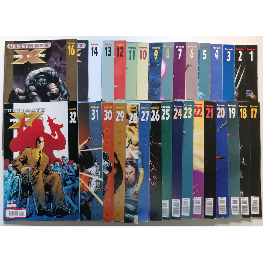 Marvel, Ultimate X-Men Vol 1 N ° 1 A 32, Collezione Completa, Ed. Forum/Panini, Anno 2004/06, Fumetto Spagnolo.