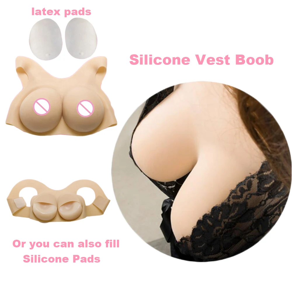 Nuovo Qui Shemale Drag Queen E Cup Boobs Con Reggiseno Invisibile Realistico Silicone Enormi Forme Del Seno Cd Td