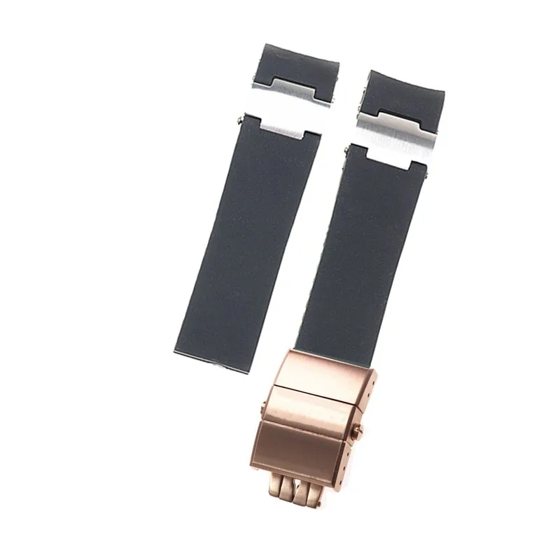 22Mm Nero Marrone Blu Impermeabile Cinturino In Caucciù Di Silicone Cinturino Cinturino Per Cinturino Ulysse Nardin Nardin Marine Diver