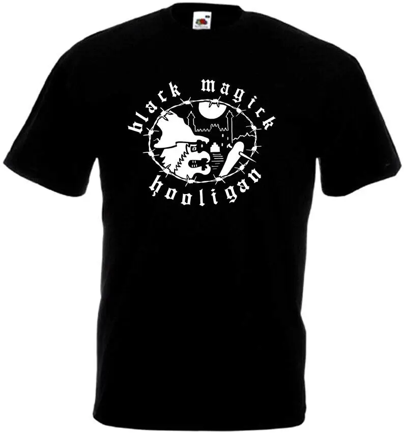 T-Shirt Nera Magick Ss Hooligan Nera Tutte Le Taglie S-5Xl