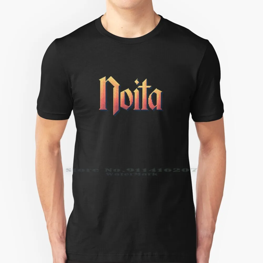The Wizard Of Noita T Shirt 100% Puro Cotone Noita Wizard Game Gamer Gaming Charms Magic Magick Noita Logo Logo