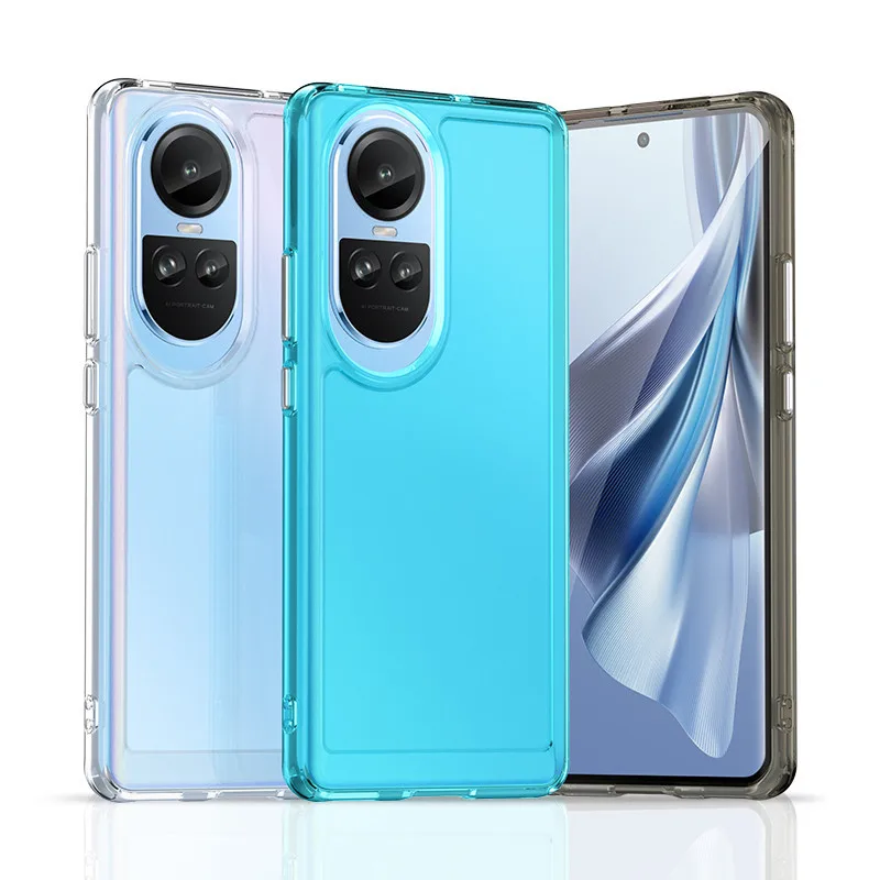 Per Oppo Reno 10 Custodia Per Oppo Reno 10 Pro Cover 6.7 Pollici Antiurto Candy Soft Silicone Paraurti Trasparente Per Oppo Reno 10