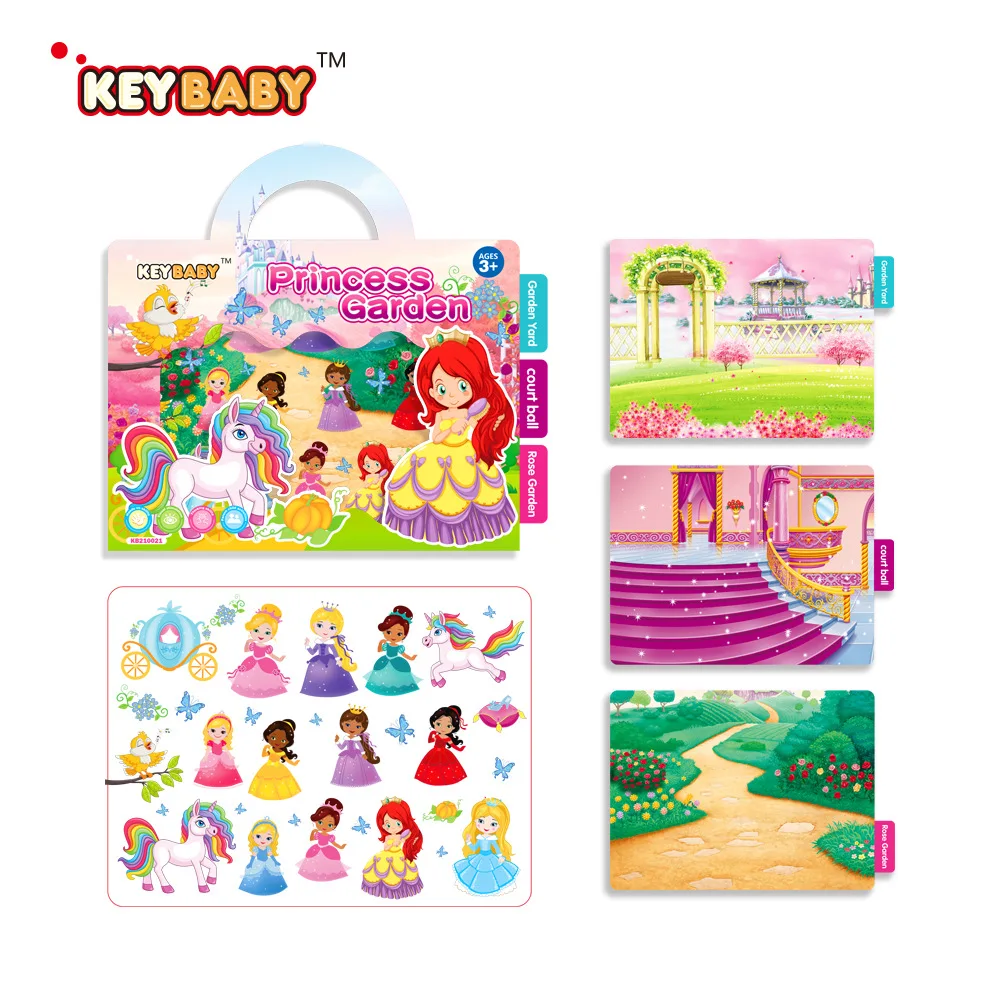 Hvv Puzzle Sticker Per Bambini Giocattolo Baby Change Static Sticker Quiet Children'S Dinosaur Marine Animal Card Sticker Book