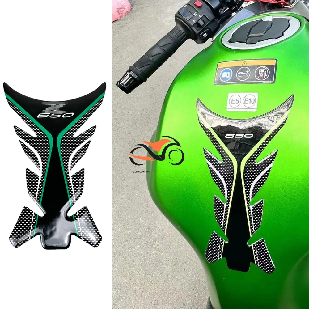 Per Kawasaki Z650 Sticker Moto Serbatoio Carburante Pad Protezione Adesivo Decalcomania Carenatura Kit Ginocchio Carburante 3D Logo Patch Lisca Di Pes
