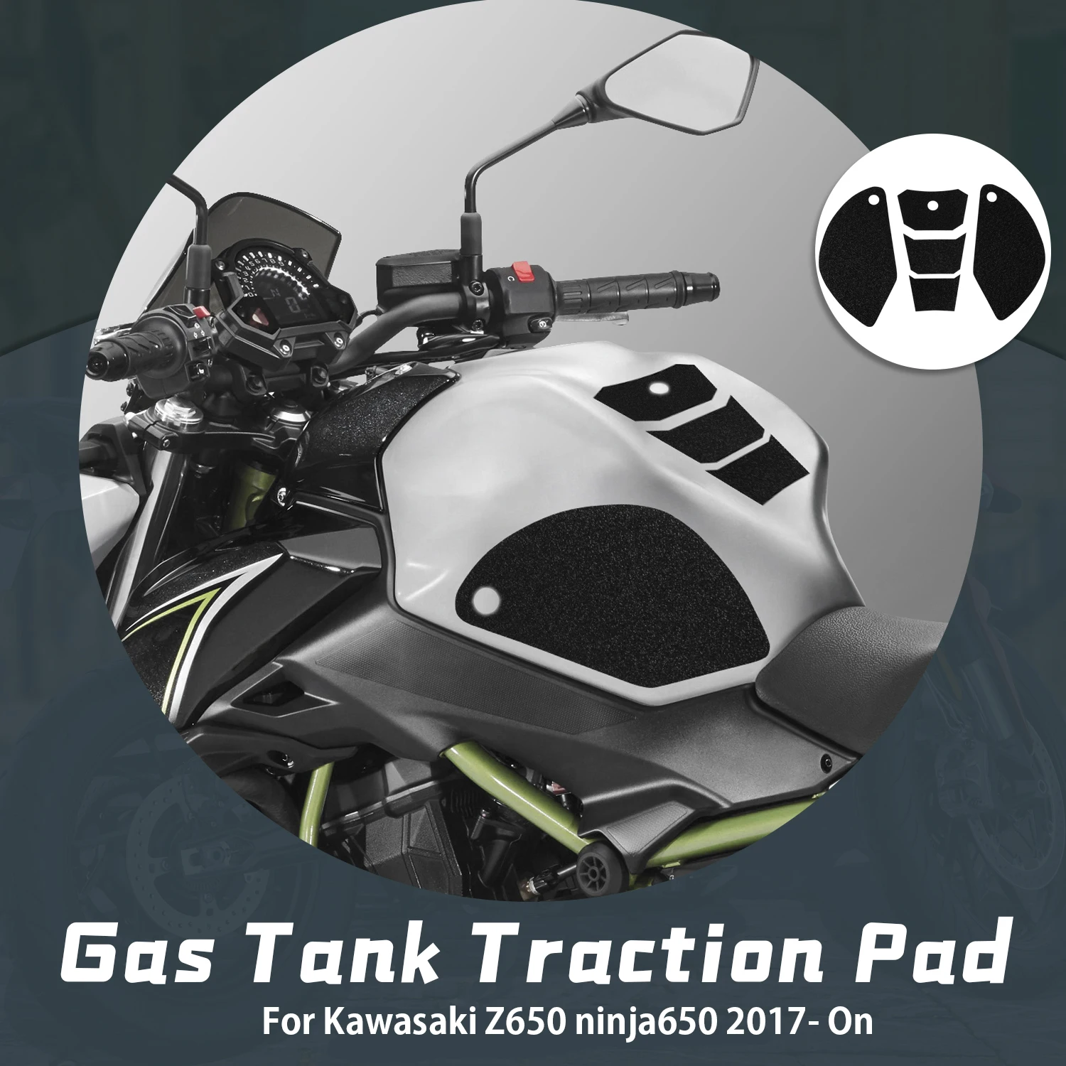 Moto Anti Strach Pastiglie Serbatoio Carburante Gas Ginocchio Grip Trazione Sticker Protector Per Kawasaki Z650 Ninja650 Ninjia Z 650 2017-2022