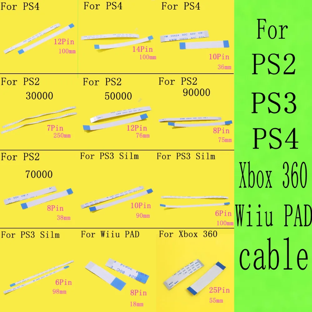 Cavo Flessibile 1 Pz Per Ps2 Per Ps4/ Ps3 Slim Wiiu Pad 30000 50000 77000 79000 90000 7000X75000 77000 Interruttore Di Ripristino Dell'Alimentazione R