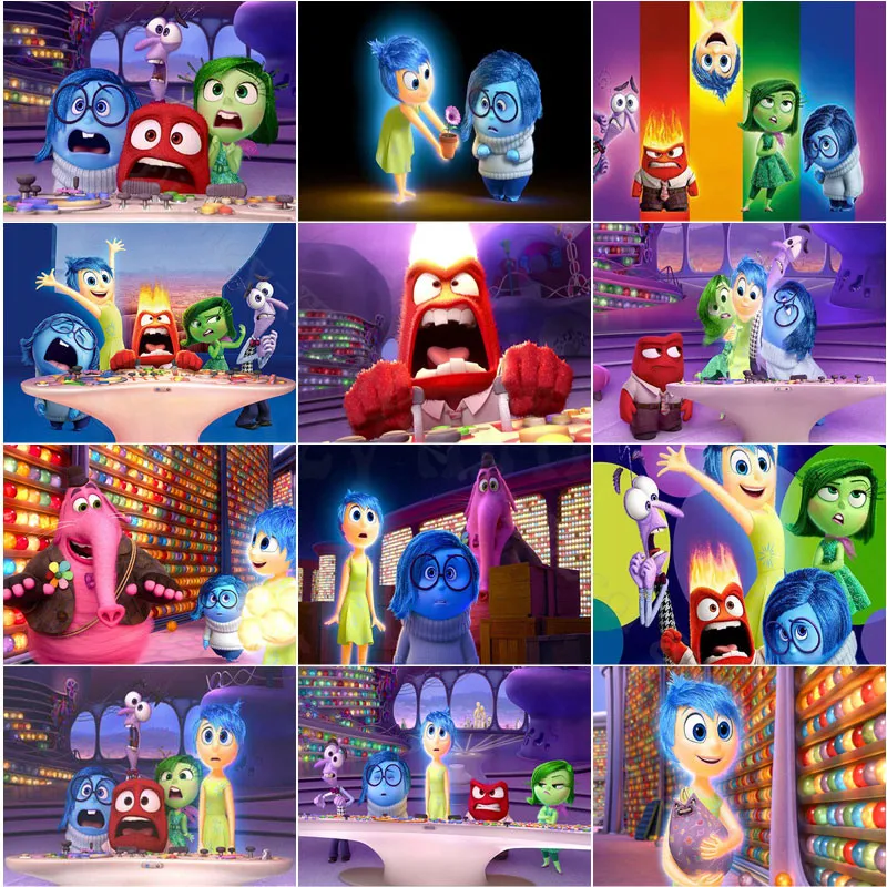Disney Inside Out Diamond Painting Emotional Adventure Cross Stitch Kits Let Girl Lelly Regain Happy Emotions Diamond Mosaic Art