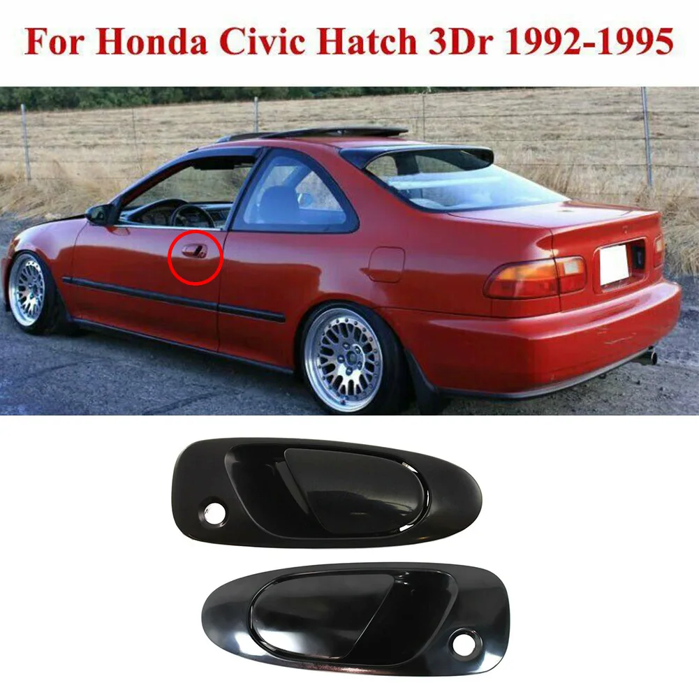Coppia Anteriore In Plastica Nera Maniglia Esterna Per Honda Civic Eg6 Eg4 Ej1 Eg9 Eg8 Accessori Per Veicoli