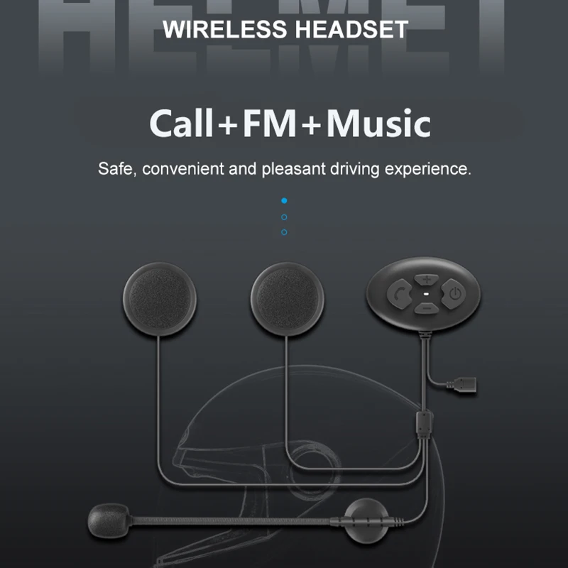 Nuova Cuffia Per Motocicletta Cuffia Per Casco Bluetooth Moto Auricolare Vivavoce Wireless Supporto Radio Fm Per La Guida In Moto