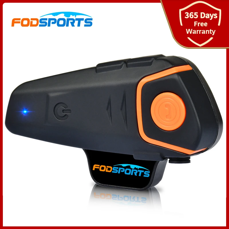 Fodsports Bt S2 Intercom Motorcycle Helmet Bluetooth Headset Impermeabile Riduzione Del Rumore Altoparlanti Fm Radio Bt-S2 Intercomunicador Moto 1000M