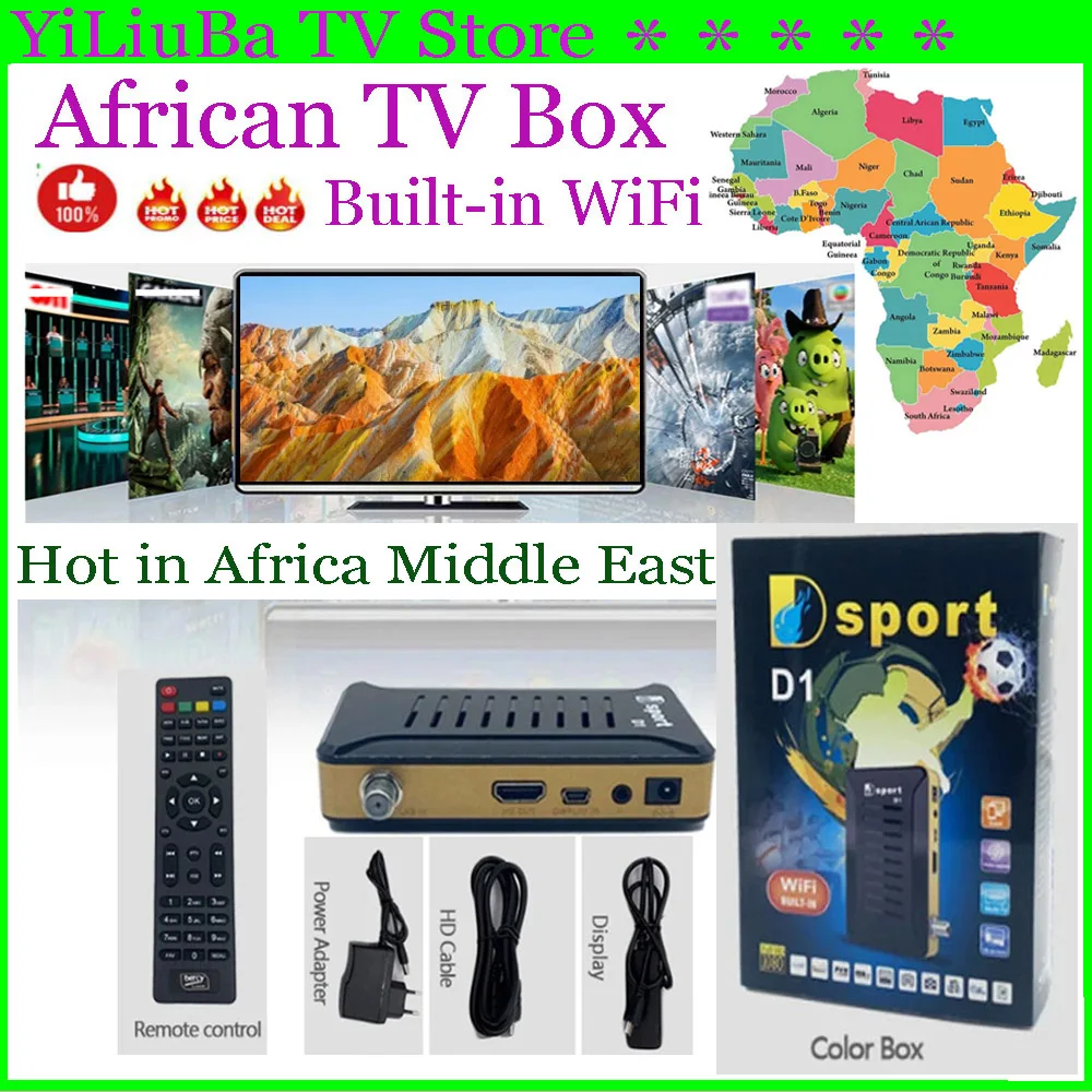 [Genuine]Dsport D1 Miglior Ricevitore Decoder Satellitare Ds Tv Fhd1080P Decoder Digitale Dvb-S2 Builtin Wifi Upgradation Di Qsport Q1