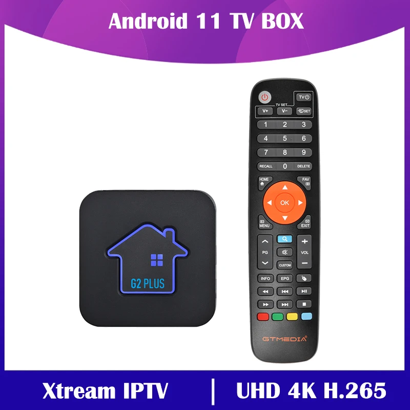 Android 11.0 Tv Box G2 Plus Supporto Xtream Iptv Set-Top Box Integrato 2.4G Wifi Media Player Voice Remote Smart Tv Box