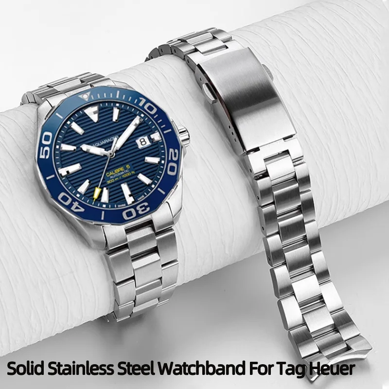 Cinturino Solido In Acciaio Inossidabile Per Tag Heuer Way201A Way211A Series Potenziale Competitivo 20.5Mm 21.5Mm 22Mm Cinturino Per Orologio Maschil
