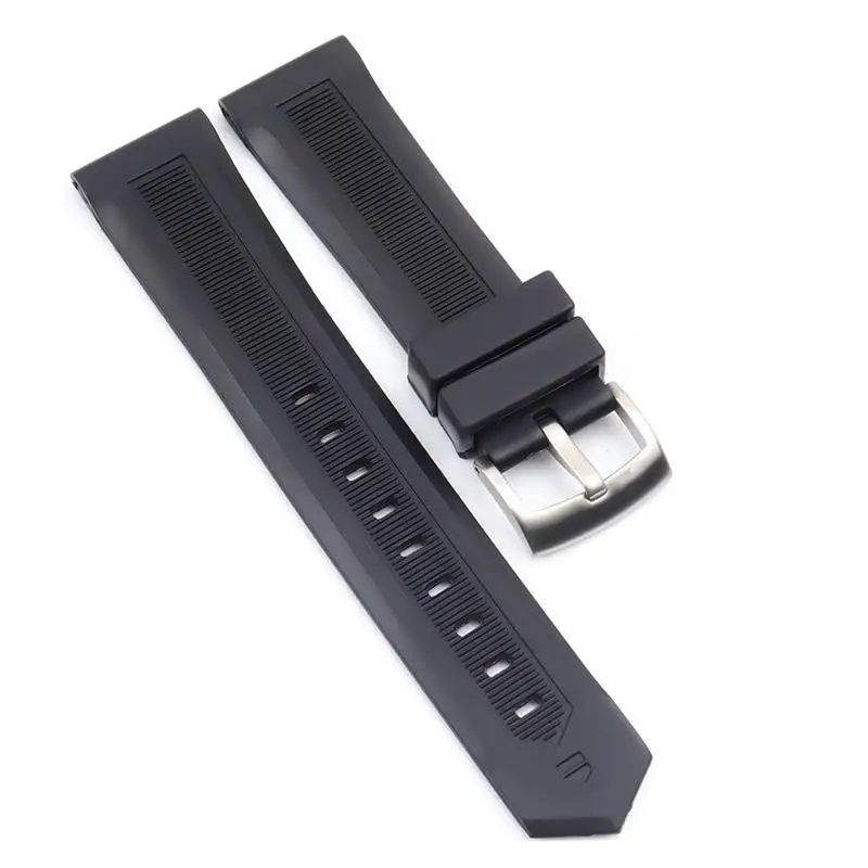 Pcavo Men Black Watchband 20Mm 22Mm Cinturino In Gomma Siliconica Cinturino Per Tag Carrer Strap Per Heuer Buckle Drive Timer Cinturini