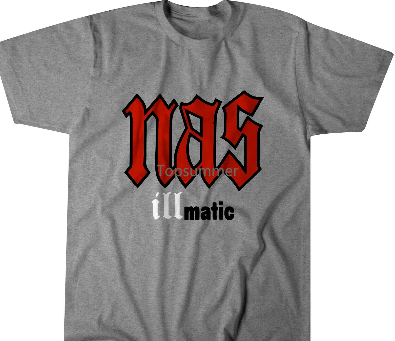 Nas Illmatic Promo T Shirt Classic Hip Hop Classic Cotton Allentato Girocollo Manica Corta