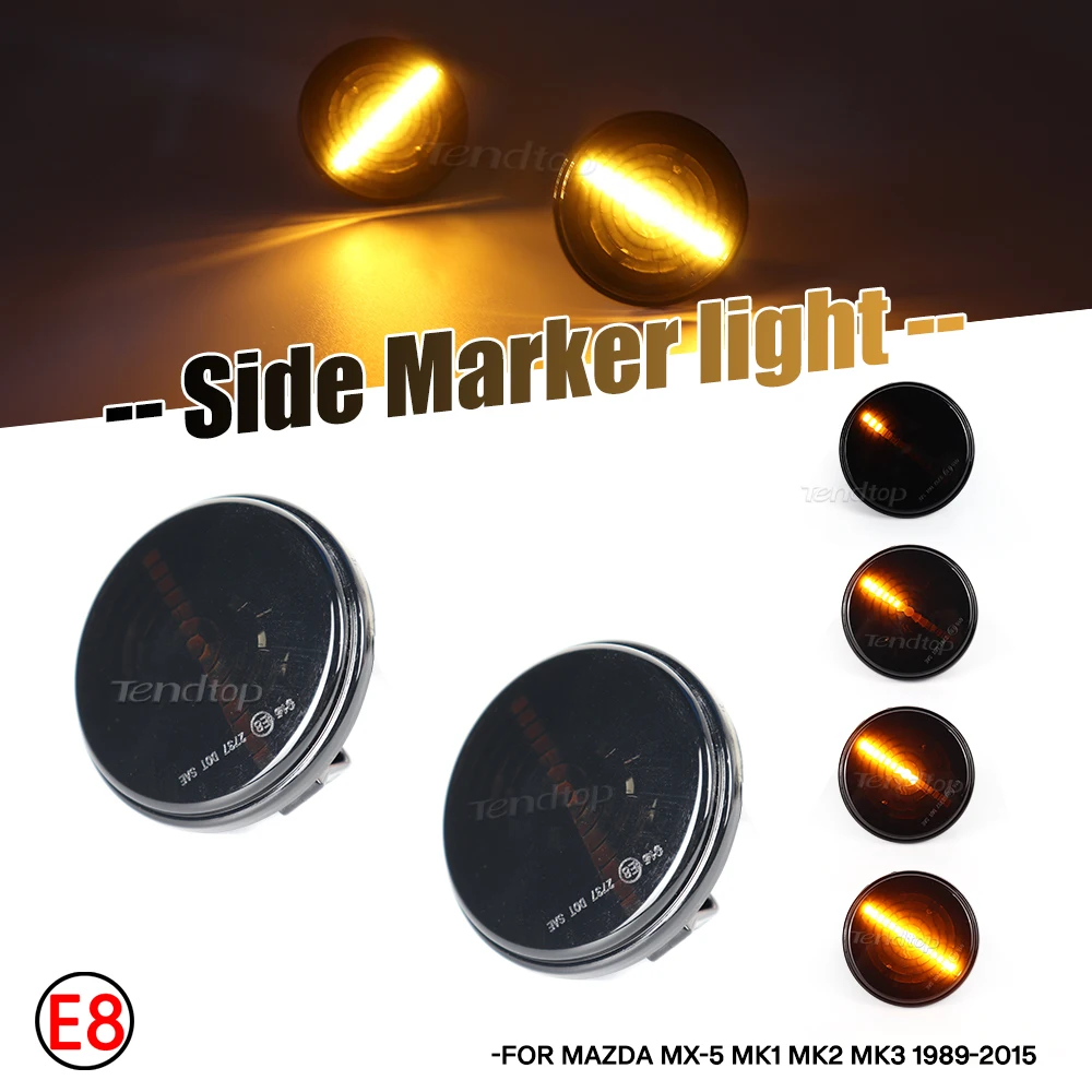 Indicatore Di Direzione Laterale Dinamico A Led Ambra Indicatore Sequenziale Per Mazda Mx5 Mk1 Mk2 Mk3 1989-2015