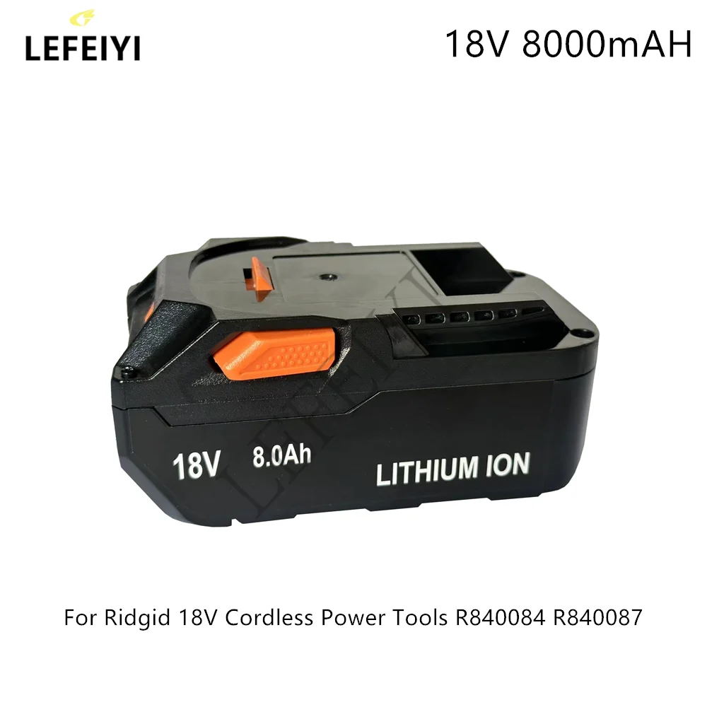 Utensile Elettrico Cordless 18V 8.0Ah Per Batteria Agli Ioni Di Litio Aeg Ridgid R840087 R840085 L1815R L1850R L1830R R840083 Series