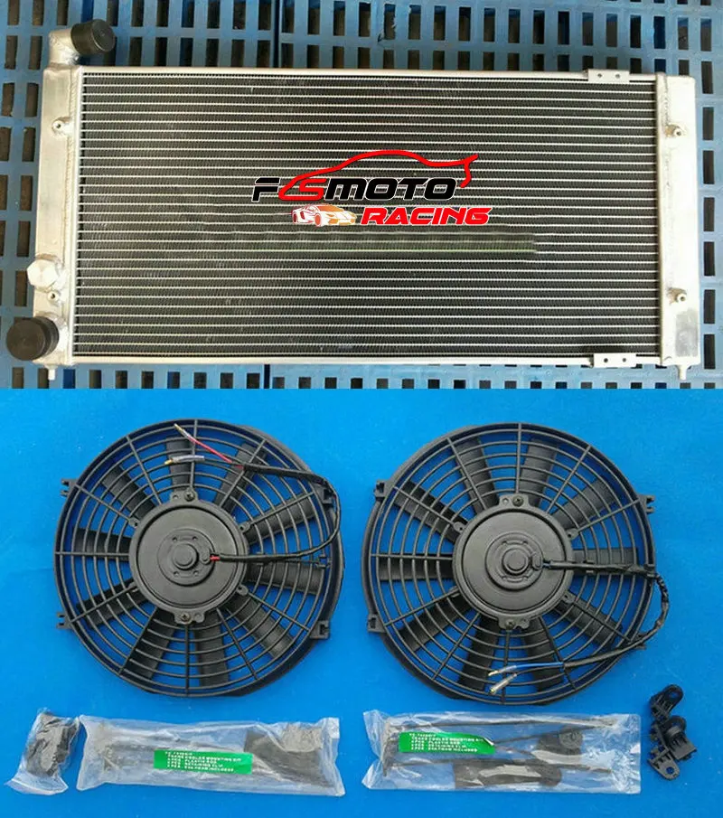 Tutto Radiatore In Alluminio + Ventola Racing Per Vw Golf 2 E Corrado Vr6 Turbo Manual Mt
