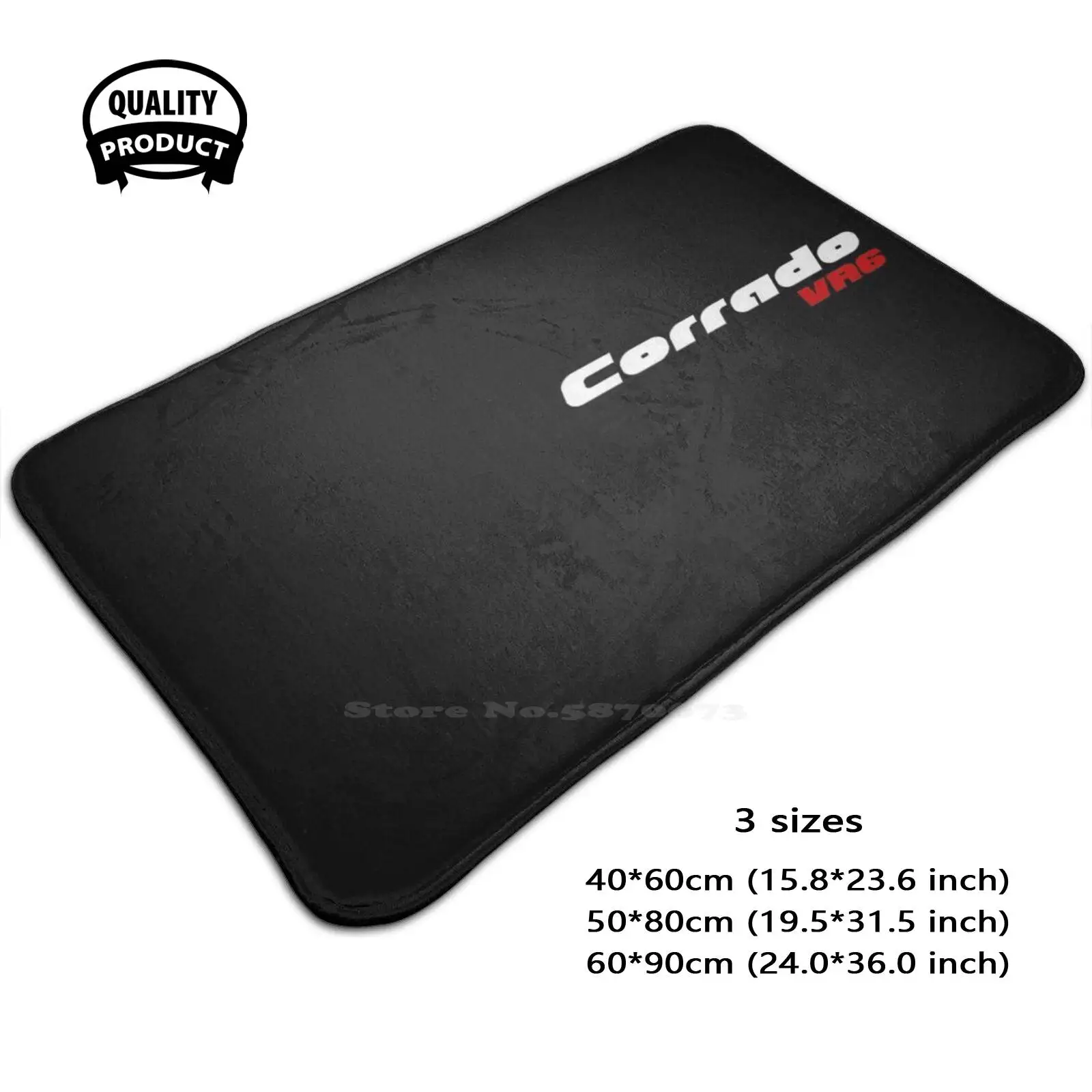 Corrado Vr6 Style Soft House Family Tappetino Antiscivolo Tappeto Tappeto Corrado Car G60 Text Style Corrado Classic Car Retro Race Car