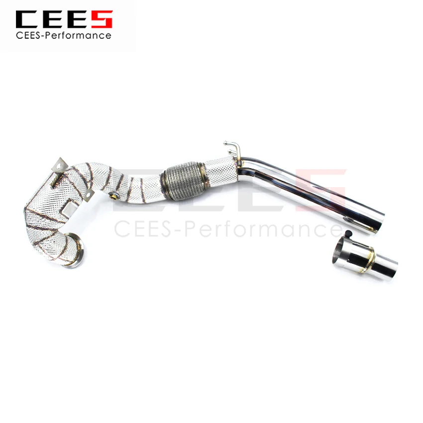 Sistema Di Scarico Cees Per Intestazioni Volkswagen Vw Golf 7 Gti Con Convertitore Di Tubi Di Prova Del Catalizzatore Downpipe Di Scarico Catted Ad Al
