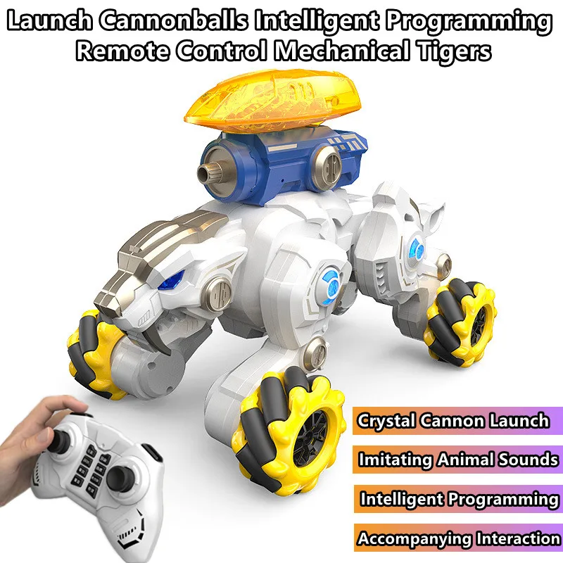 Sparo Cannonballs Programmazione Intelligente Telecomando Tigre Meccanica Che Accompagna L'Interazione Multiplayer Battle Rc Toys