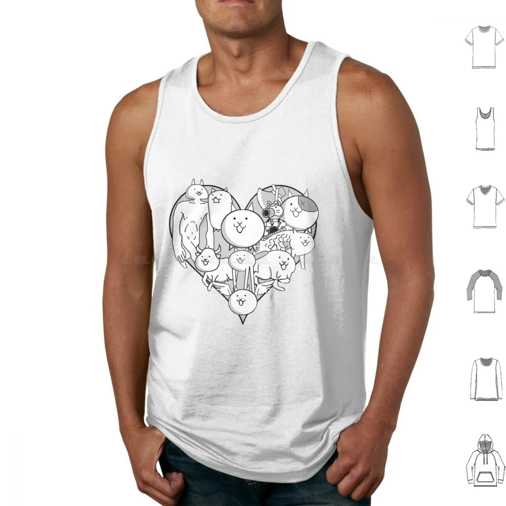 Battle Cats Murale! Canotte Stampa Cotone Battle Cats Murale Mono