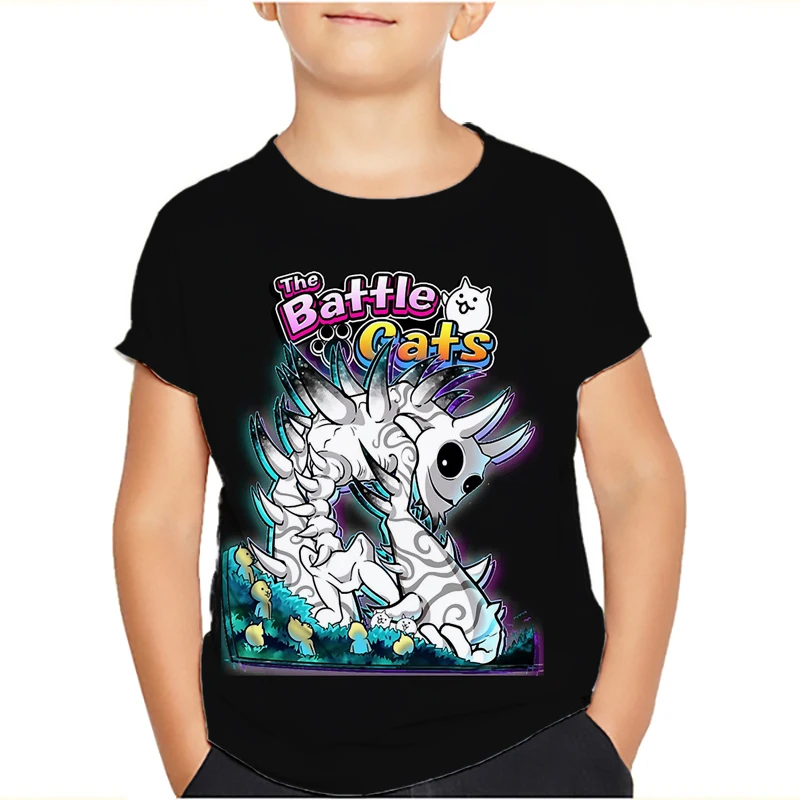 Gioco The Battle Cats T Shirt Banban Garden O-Collo Tshirt Cartoon Top Tees Bambini Anime T-Shirt Vestiti Estivi Camiseta