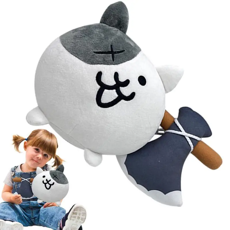 33Cm The Battle Cats Peluche Cute Soft Farcito Cartoon Cat Dolls Toys For Children Kids Birthday Christmas Gift