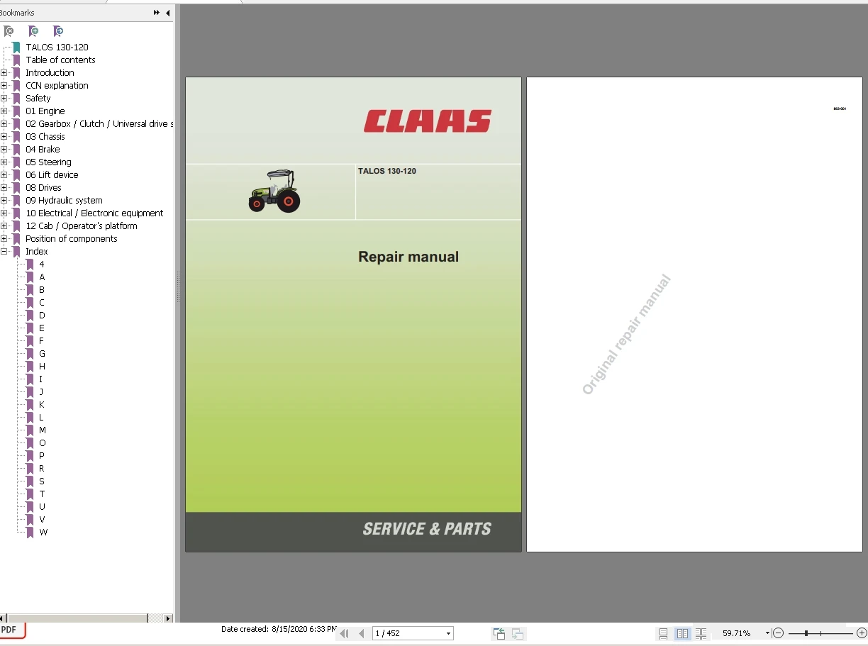 Claas Manuali Agricoli 35.38Gb Collezione Completa Aggiornato 05.2022 Pdf Dvd