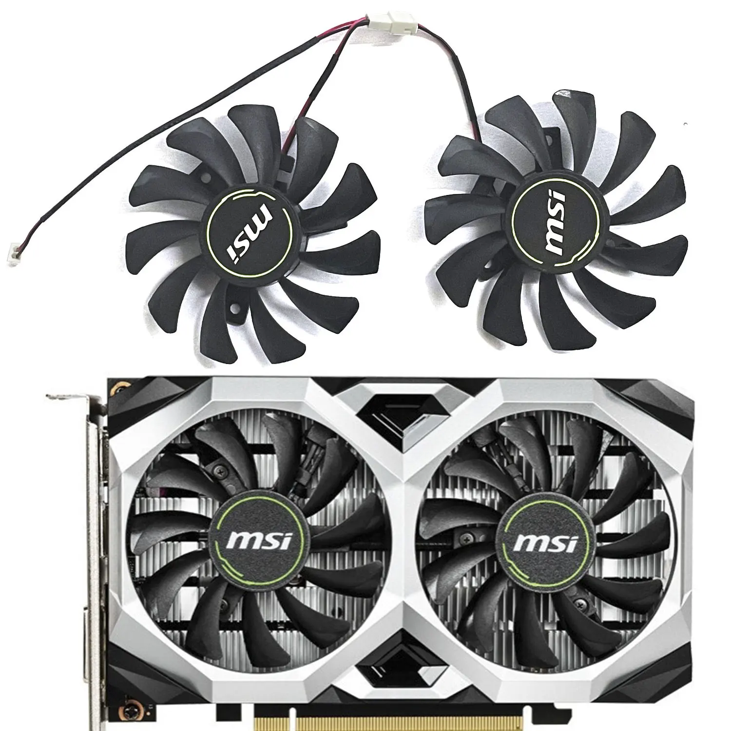 La Nuova Ventola Del Radiatore Da 75Mm Ha8010H12F-Z Sostituisce La Ventola Grafica Gtx1650 Msi Geforce Gtx 1650 Super Ventus Xs