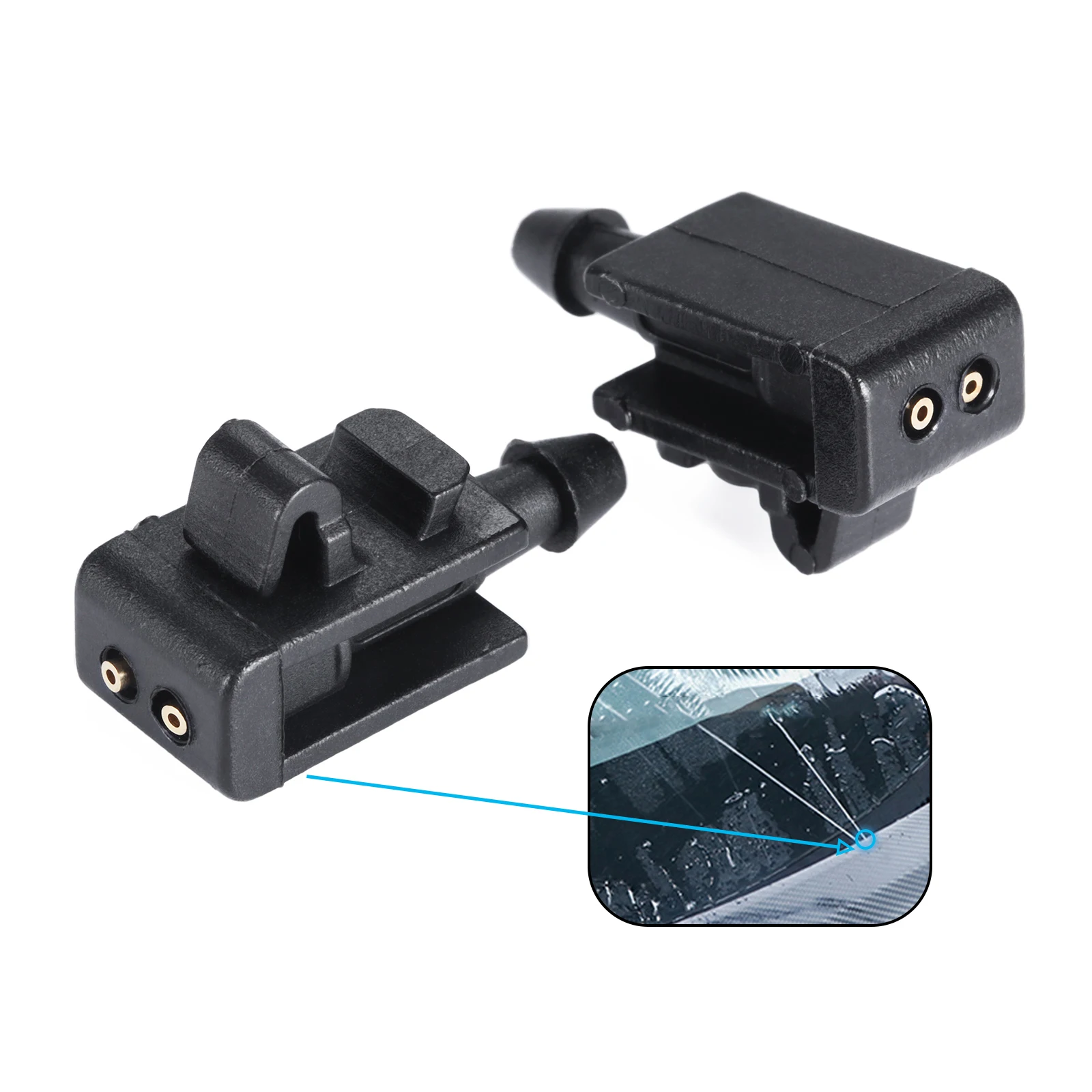 2 Pezzi Auto Parabrezza Anteriore Tergicristallo Ugello Spruzzo D'Acqua Jet 8200082347 Per Renault Megane 2/3 Fluence Laguna 3 Grand Scenic 2