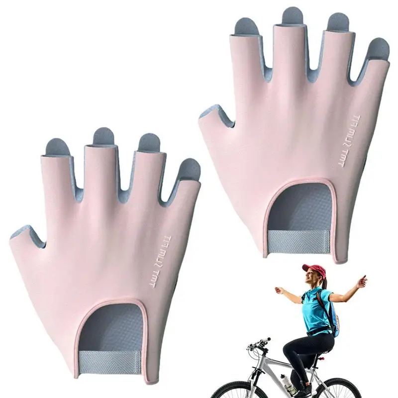 Guanti Da Bici Mezze Dita Guanti Da Equitazione Guanti Antiurto Senza Dita Traspiranti Per L'Allenamento Sollevamento Pesi Moto
