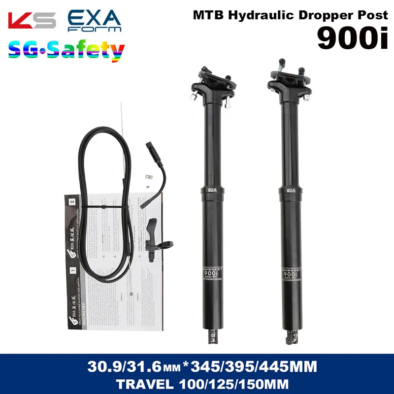 Ks Exa 900I Mtb Dropper Seatpost 30.9 31.6*395Mm Mountain Bike Wire Control Hydraulic Lift Seat Tube Internal Routing Seat Post