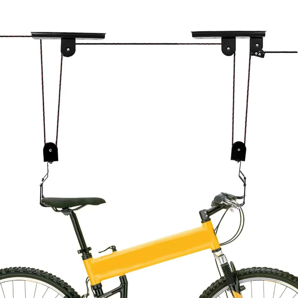 Visualizzazione Di Storage Gancio Durevole Garage Puleggia Gancio Del Supporto Rastrelliera Per Biciclette Bike Lift Risparmio Di Spazio Accessori Mon