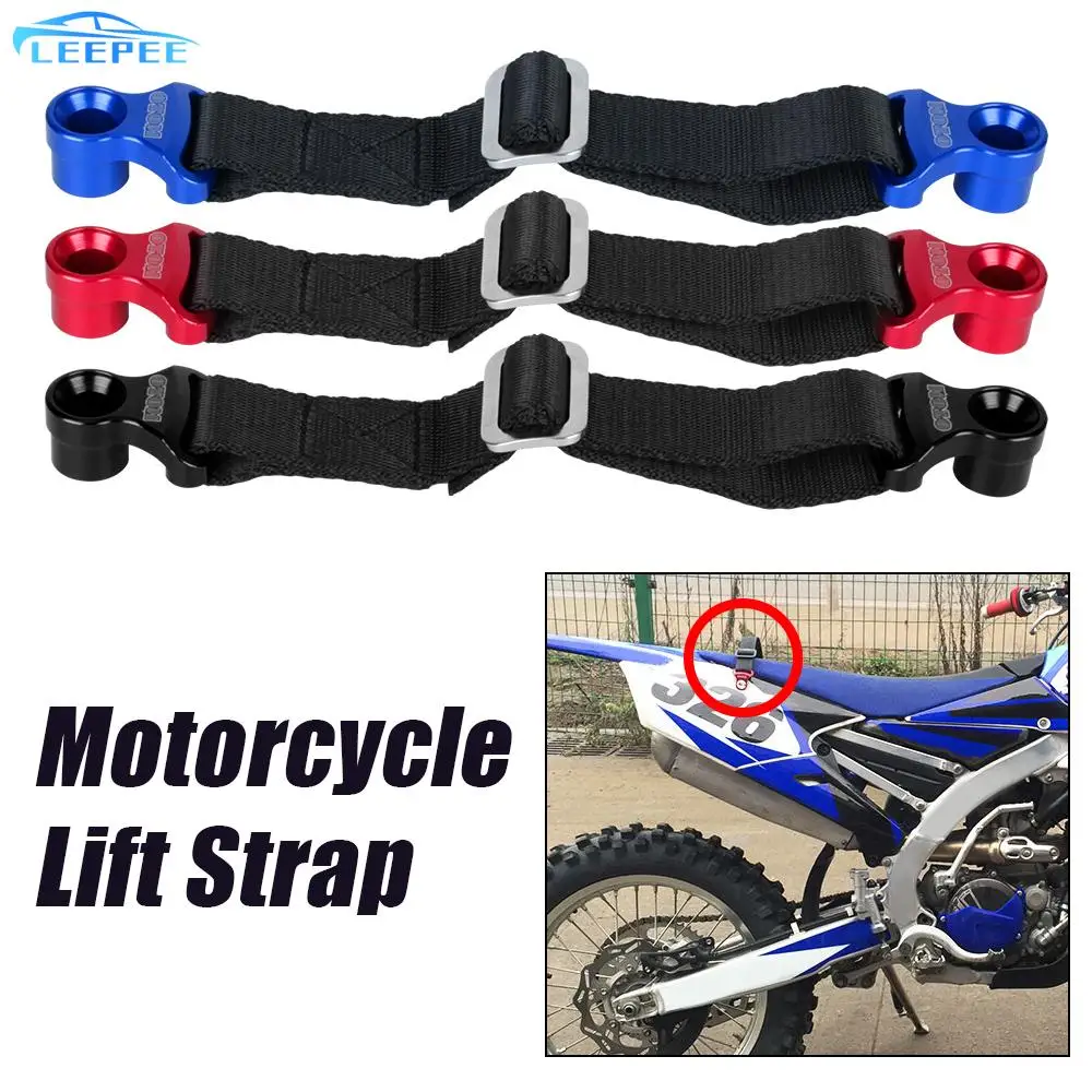 Leashes Rear Seat Mouting Motorcycle Rescue Pull Strap For Honda Kawasaki Suzuki Dirt Bike Motocross Lift Sling Belt Adjustable
