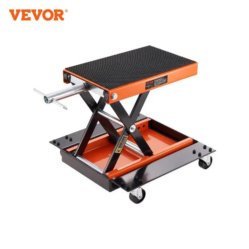 Vevor Ponte Sollevatore Idraulico A Forbice Per Moto Da Officina Capacità Max. 500Kg Altezza Regolabile 12-39Cm, Ponte Sollevatore Alzamoto Da Officin