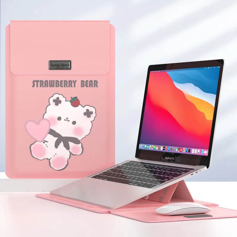 Cute Laptop 14 ''Stand Liner Bag Per Macbook Air Pro 13.3 Case Microsoft Surface Pro5 6 7 Hp Dell 13 Pollici Notebook Computer Bag