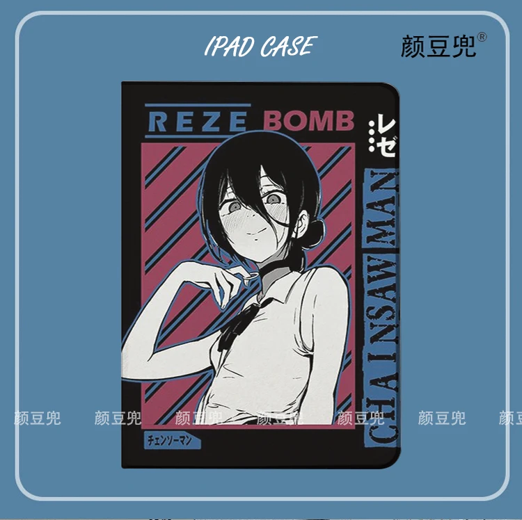 Reze Bomb Katimardor Anime Chainsaw Man Ipad Case Per Ipad Air 4 5 10.9 Mini 5 6 Per 2020 Pro 11In Ipad Air 1 2 9.7 Con Portamatite