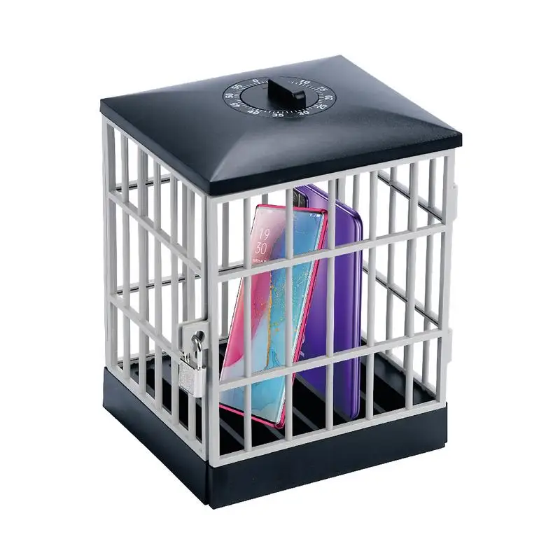 Cellulare Prigione Cella Prigione Lock Up Sicuro Smartphone Home Table Office Gadget Storage Box Locking Cage Party Storage