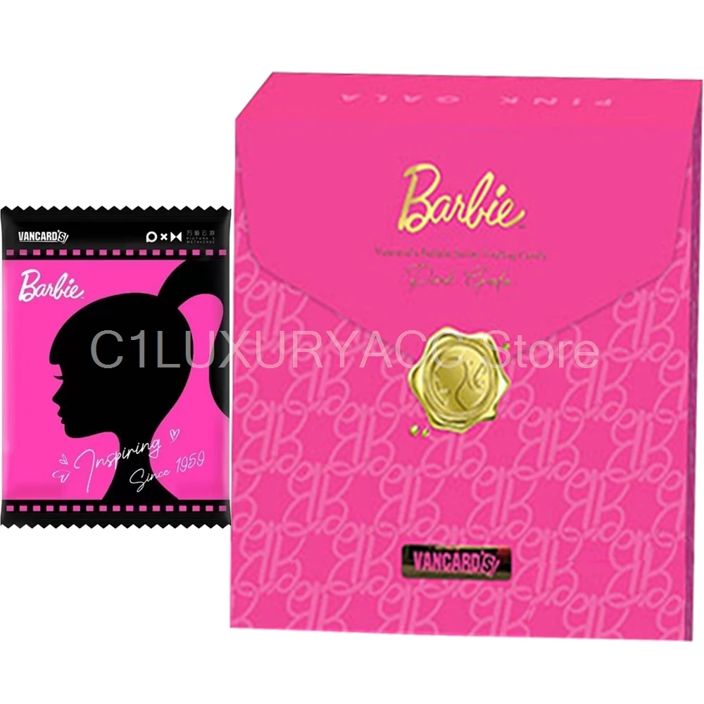 New Barbie Trading Cards Pink Gala Party Collection Cards Barbie Character Series Game Card Compleanno Regalo Di Natale Per Bambini