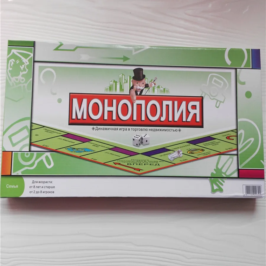 Il Gioco Da Tavolo Monopy Classico Francese, Russo, Britannico, Arabo, Spagnolo Le Carte Scacchiere Sono Facili Da Trasportare