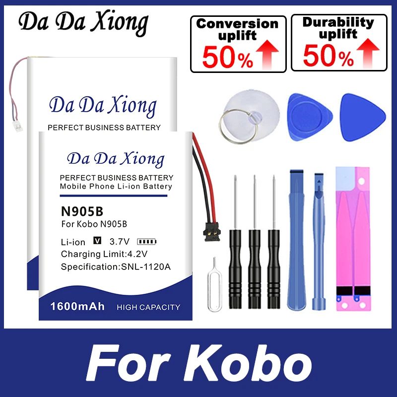 Dr-Kb2 Batteria Muslimex Per Kobo Glo Libro Elettrico Gps Mp3 Dr-Kb2 N905B N249 Mp4 Bilancia 2 Con Kit Di Strumenti Sostituzione Bateria