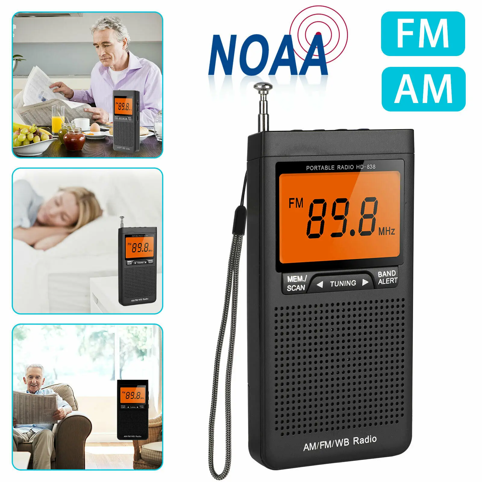 Mini Pocket Am Fm Radio Tascabile Di Emergenza Radio Meteorologica Portatile Altoparlante Integrato Jack Per Cuffie Noaa Am Fm Radio Meteorologica Com