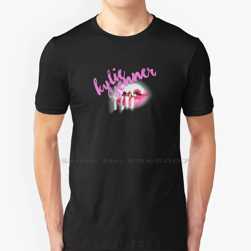 Maglietta 100% Cotone Kendal Lips Big Size 6Xl Tee Gift Fashion