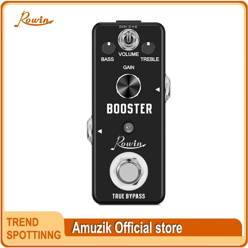 Rowin Lef-318 Pedale Booster Per Chitarra Pure Boost Effect Pedali Amplificazione Del Segnale Analogico Puro Suono Incoraggiamento