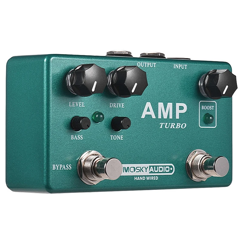 Mosky Electric Guitar Processor Effects Pedal Fuzz Pedals Sound Mixer Amp Turbo Overdrive Con Clean Booster Metal Shell